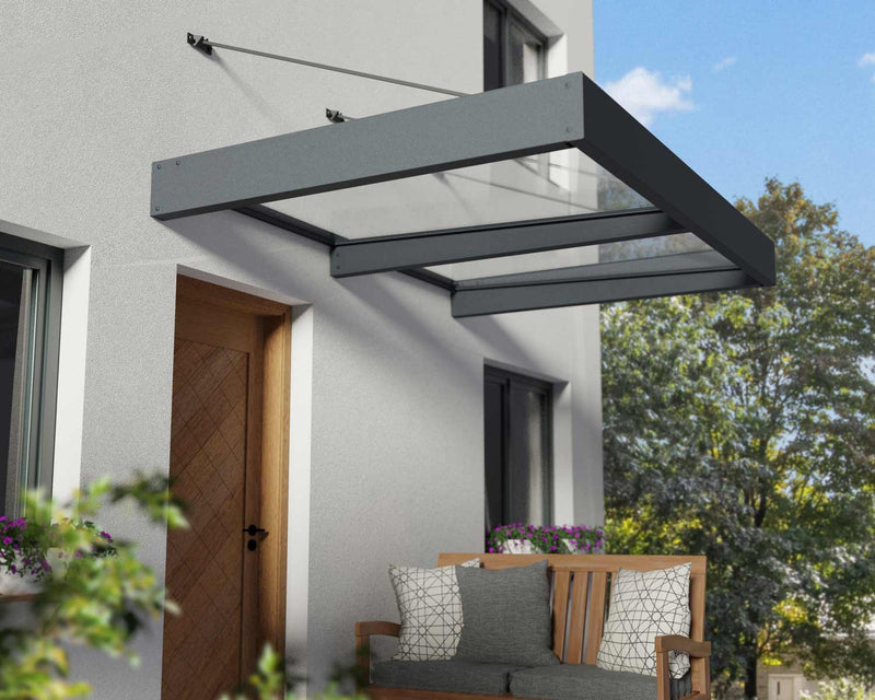 Sophia XL 2000 6'x5' Awning - Gray/Mist & Gray/Clear by Palram-Canopia