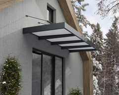 Sophia XL 4000 12'x5' Awning - Gray/Mist & Gray/Clear by Palram-Canopia