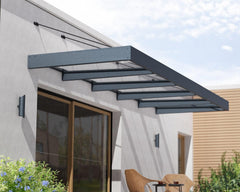 Sophia XL 5000 15'x5' Awning - Gray/Mist & Gray/Clear by Palram-Canopia