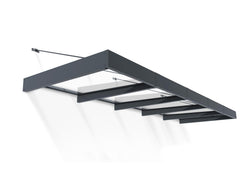 Sophia XL 5000 15'x5' Awning - Gray/Mist & Gray/Clear by Palram-Canopia