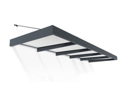 Sophia XL 5000 15'x5' Awning - Gray/Mist & Gray/Clear by Palram-Canopia