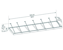 Sophia XL 6000 19'x5' Awning - Gray/Mist & Gray/Clear by Palram-Canopia