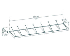 Sophia XL 7000 22'x5' Awning - Gray/Mist & Gray/Clear by Palram-Canopia