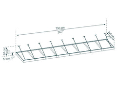 Sophia XL 8000 25'x5' Awning - Gray/Mist & Gray/Clear by Palram-Canopia