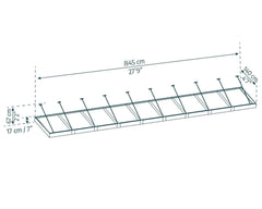 Sophia XL 9000 28'x5' Awning - Gray/Mist & Gray/Clear by Palram-Canopia