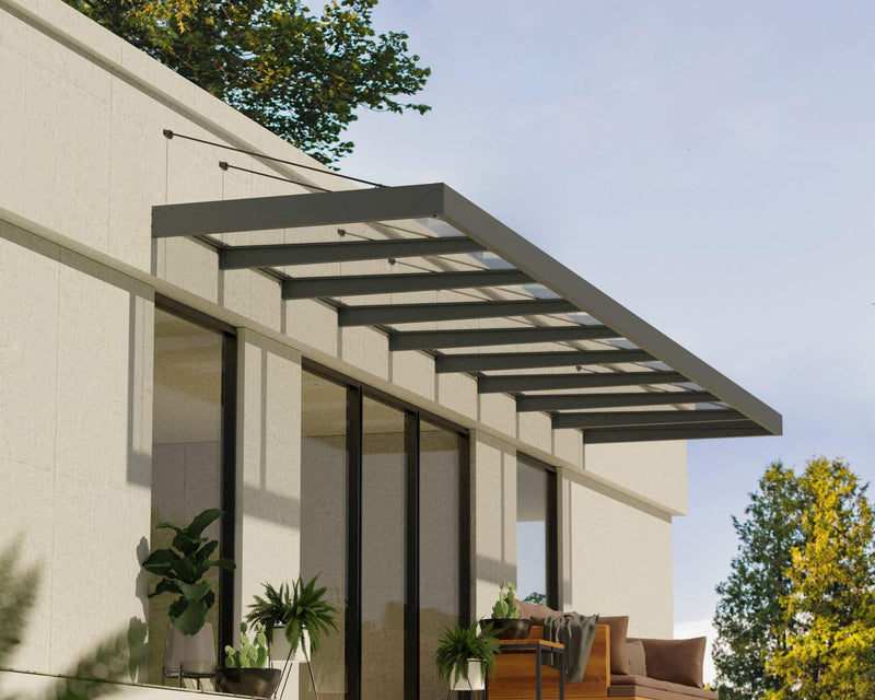 Sophia XL 9000 28'x5' Awning - Gray/Mist & Gray/Clear by Palram-Canopia