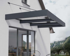 Sophia XL 3000 9'x5' Awning - Gray/Mist & Gray/Clear by Palram-Canopia