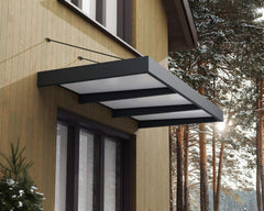 Sophia XL 3000 9'x5' Awning - Gray/Mist & Gray/Clear by Palram-Canopia