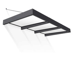 Sophia XL 3000 9'x5' Awning - Gray/Mist & Gray/Clear by Palram-Canopia