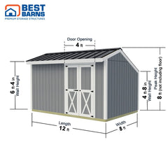 Sophisticated Salt Box 8x12 Shed Kit Series By Best Barns