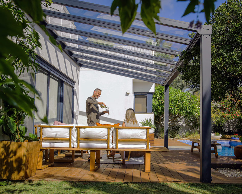 Stockholm 11' x 17' Patio Cover Gray/Clear by Palram-Canopia
