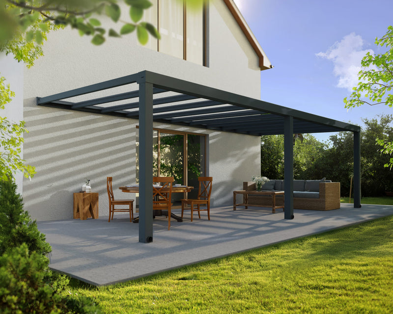 Stockholm 11' x 26' Patio Cover Gray/Clear by Palram-Canopia