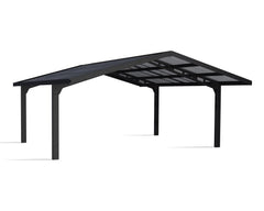 Sydney 20'x20' Apex Double Carport Kit-Black/Solar Gray by Palram-Canopia