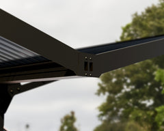 Sydney Wave 20'x20' Double Carport Wing Kit-Black/Solar Gray by Palram-Canopia