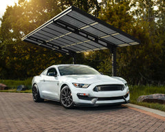 Sydney 10'x20' Wave Single Carport Kit-Black/Solar Gray by Palram-Canopia