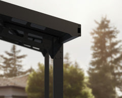 Sydney 20'x20' Apex Double Carport Kit-Black/Solar Gray by Palram-Canopia