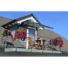 Vega 7'x7' 2000 Awning - Gray/Clear by Palram-Canopia