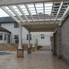 Wall Mounted Vinyl Cozy Retreat Pergola Kit By Atlantic Outdoors