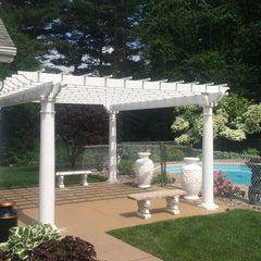 Vinyl Cozy Retreat Pergola Kit By Atlantic Outdoors
