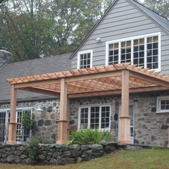 Wall Mounted Pressure-Treated Wood Cozy Retreat Pergola Kit