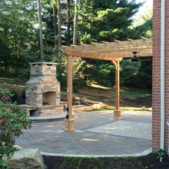Wall Mounted Pressure-Treated Wood Cozy Retreat Pergola Kit