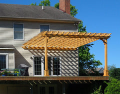 Wall Mounted Pressure-Treated Wood Cozy Retreat Pergola Kit