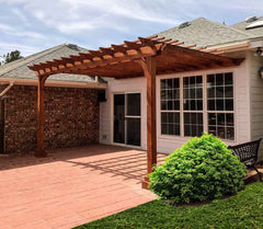 Wall Mounted Pressure-Treated Wood Cozy Retreat Pergola Kit