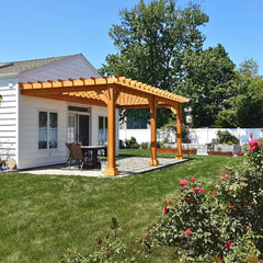 Wall Mounted Pressure-Treated Wood Cozy Retreat Pergola Kit