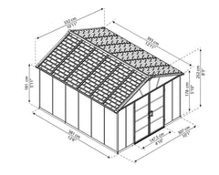 Yukon 11' x 13' Shed Kit No-Floor by Palram-Canopia