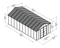 Yukon 11' x 21' Shed Kit No-Floor by Palram-Canopia