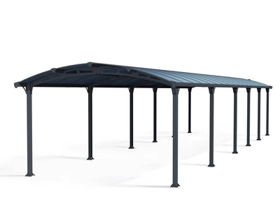 Arcadia 12700 12'x42' Carport-Gray/Gray by Palram-Canopia Carport Canopia by Palram