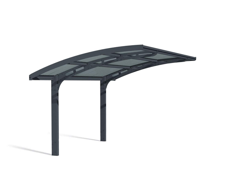 Arizona 10'x16' Wave 5000 Single Carport Kit-Gray/Solar Gray by Palram-Canopia Carport Canopia by Palram