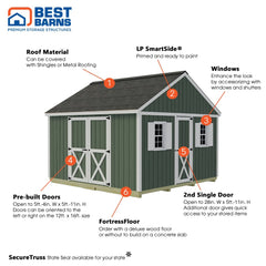 Backyard Basecamp 12x12 Shed Kit Series By Best Barns Shed Kit Best Barns