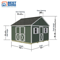 Backyard Basecamp 12x12 Shed Kit Series By Best Barns Shed Kit Best Barns