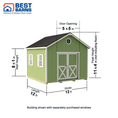Backyard Basecamp 12x12 Shed Kit Series By Best Barns Shed Kit Best Barns