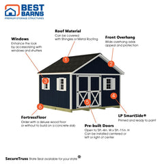 Backyard Basecamp 12x12 Shed Kit Series By Best Barns Shed Kit Best Barns