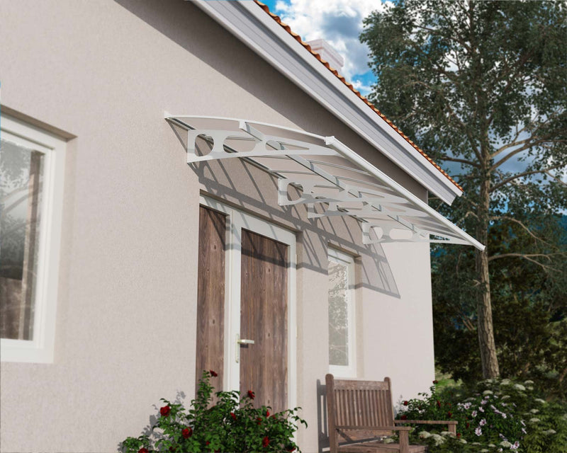 Bordeaux 15x5 4460 Awning - White/Diffused Clear by Palram-Canopia Awnings Canopia by Palram