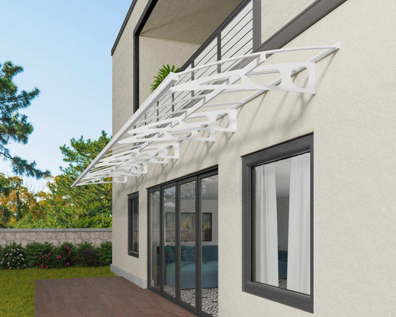 Bordeaux 29x5 8920 Awning - White/Diffused Clear by Palram-Canopia Awnings Canopia by Palram