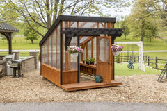 Cedar Pergola Greenhouse Kit By Atlantic Outdoors Wood Greenhouses Atlantic Outdoors