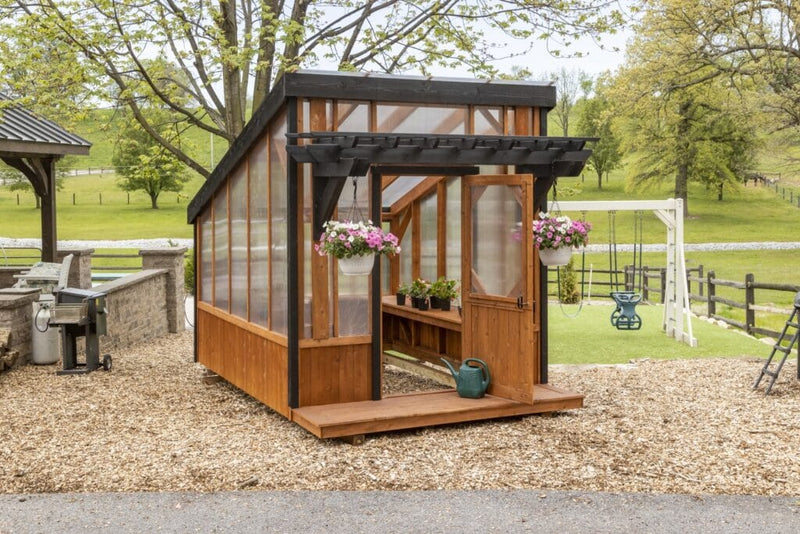 Cedar Pergola Greenhouse Kit By Atlantic Outdoors Wood Greenhouses Atlantic Outdoors
