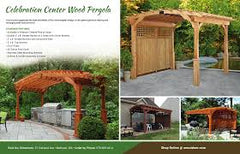 Cedar Wood Celebration Center Pergola Kit By Atlantic Outdoors Wood Pergolas Atlantic Outdoors
