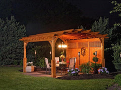 Cedar Wood Celebration Center Pergola Kit By Atlantic Outdoors Wood Pergolas Atlantic Outdoors