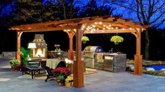 Cedar Wood Celebration Center Pergola Kit By Atlantic Outdoors Wood Pergolas Atlantic Outdoors