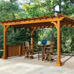 Cedar Wood Cozy Retreat Pergola Kit By Atlantic Outdoors Wood Pergolas Atlantic Outdoors