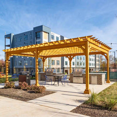 Cedar Wood Cozy Retreat Pergola Kit By Atlantic Outdoors Wood Pergolas Atlantic Outdoors