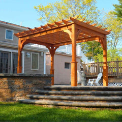 Cedar Wood Cozy Retreat Pergola Kit By Atlantic Outdoors Wood Pergolas Atlantic Outdoors