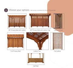 Cedar Wood Cozy Retreat Pergola Kit By Atlantic Outdoors Wood Pergolas Atlantic Outdoors