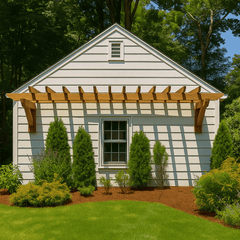 Cedar Wood Eyebrow Pergola Kit By Atlantic Outdoors Wood Pergolas Atlantic Outdoors