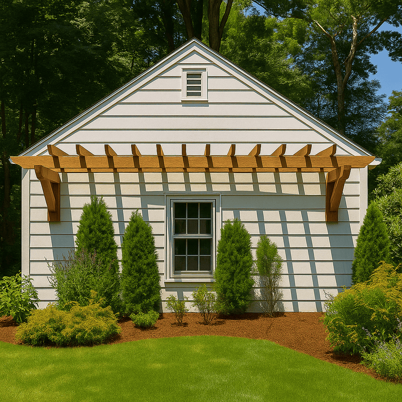 Cedar Wood Eyebrow Pergola Kit By Atlantic Outdoors Wood Pergolas Atlantic Outdoors