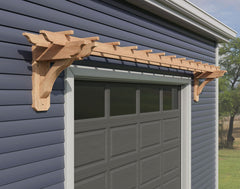 Cedar Wood Eyebrow Pergola Kit By Atlantic Outdoors Wood Pergolas Atlantic Outdoors